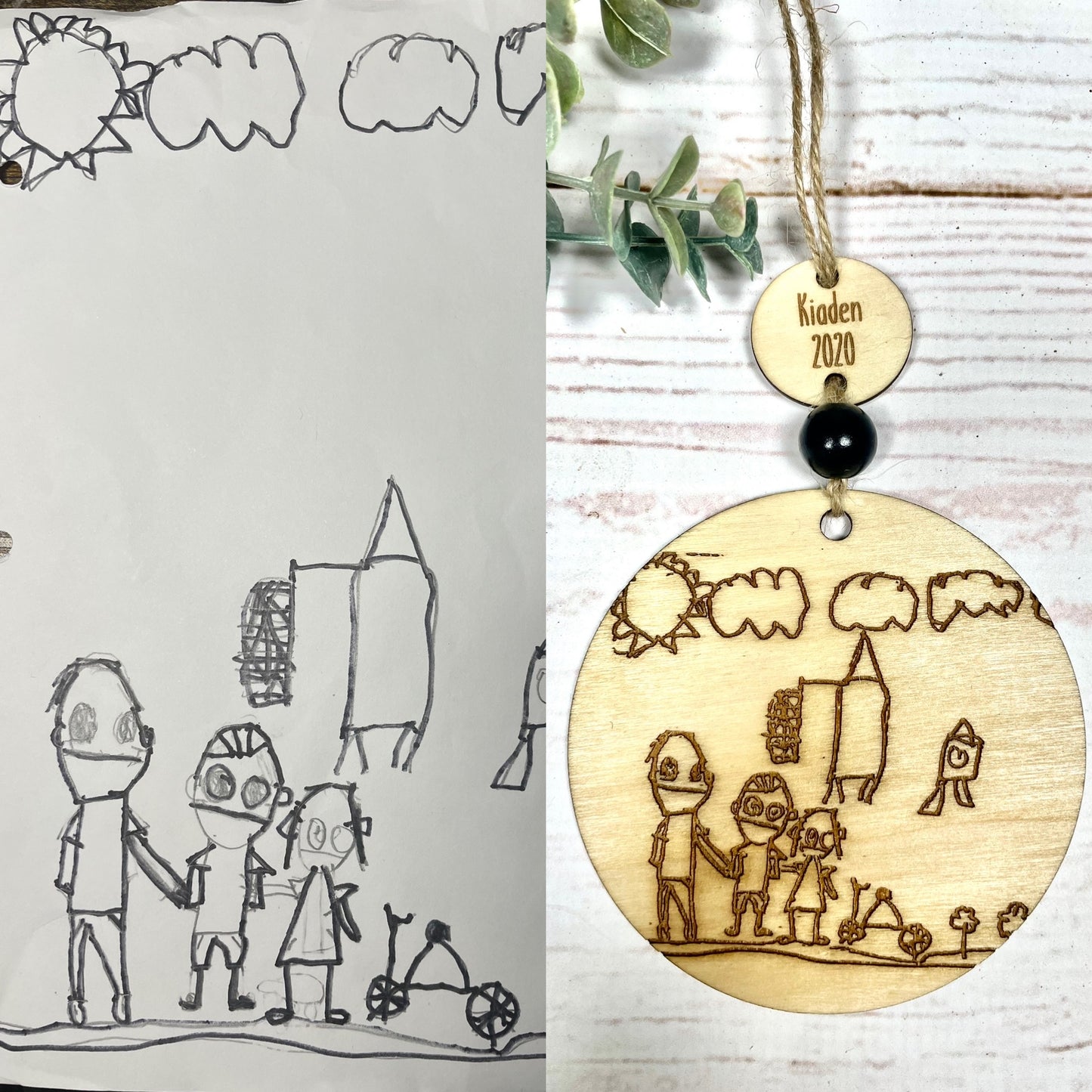 Ornament: Child's art ornament